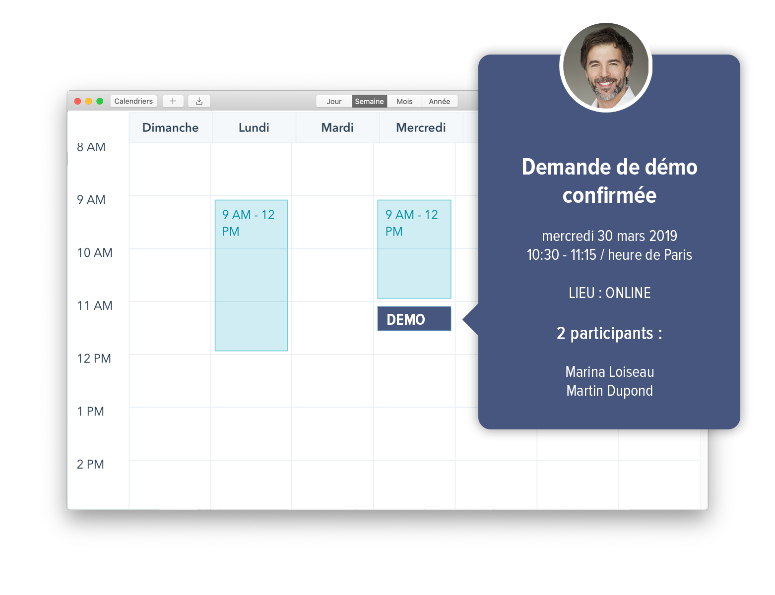 Share predefined time slots in your calendar