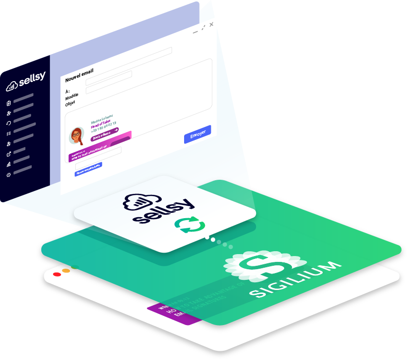 Sigilium permet de synchroniser l'ensemble des signatures email avec l'inbox Sellsy